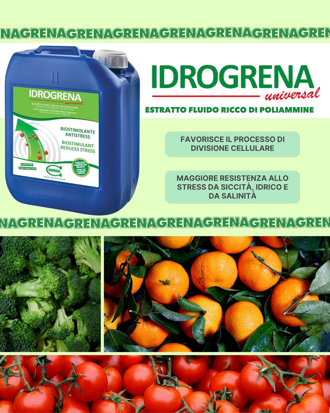 hydrogreno universal is an innovative biostimulating of 100% natural origin.