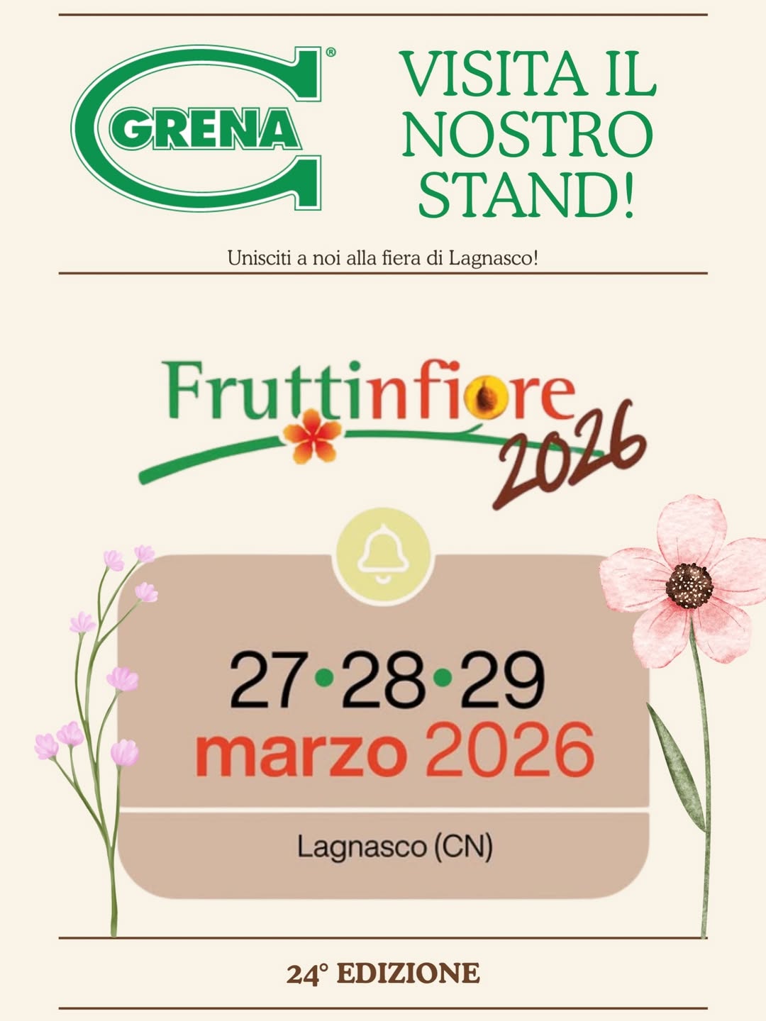 vi aspettiamo numerosi per la 24° edizione di fruttinfiore
